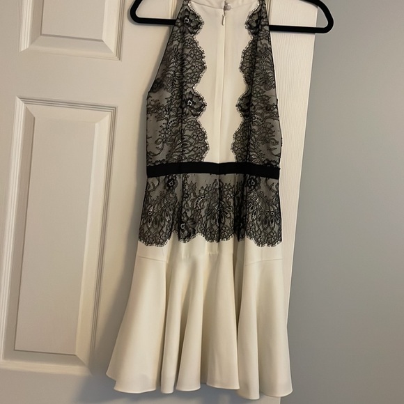 BCBG Black and White Lace Mini Dress - Picture 3 of 9